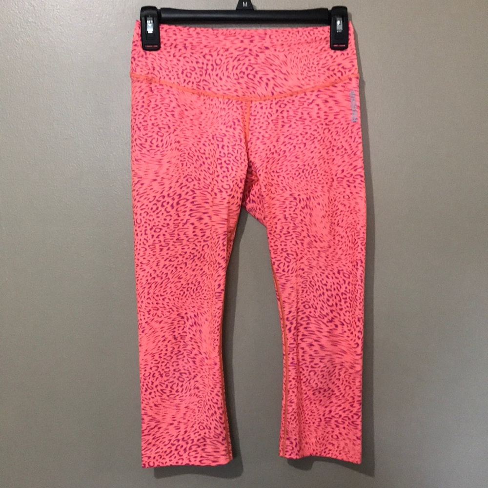 Reebok crop leggings cheetah print